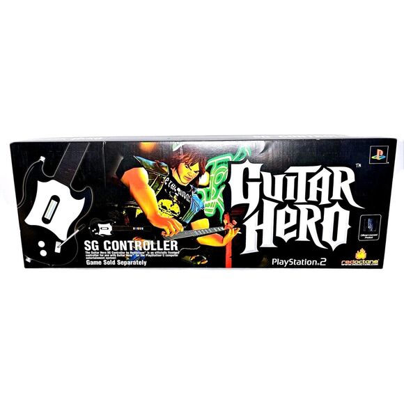 GUITAR HERO SG Controller Red Octane For Ps2 w/ Stickers In Original Box Works! - Picture 2 of 14